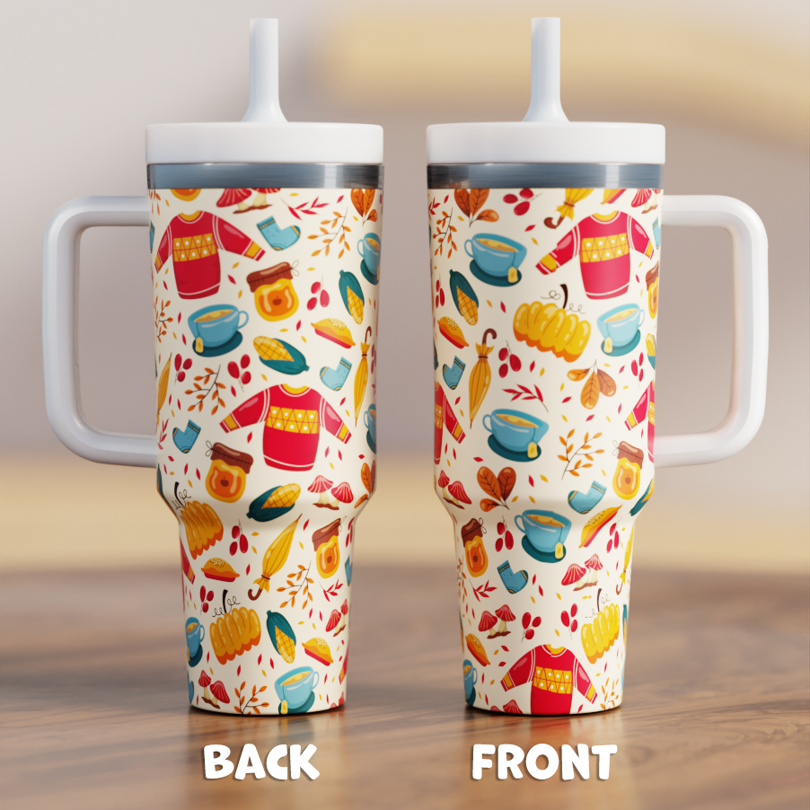 Autumn Vibes Spill Proof Adult CREWCUP 40oz