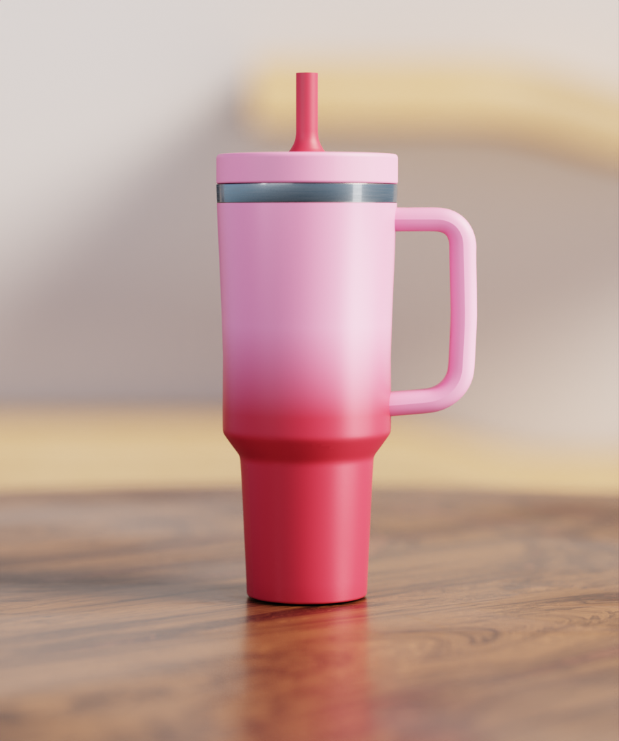 Pink Gradient Spill Proof Adult CREWCUP 40oz