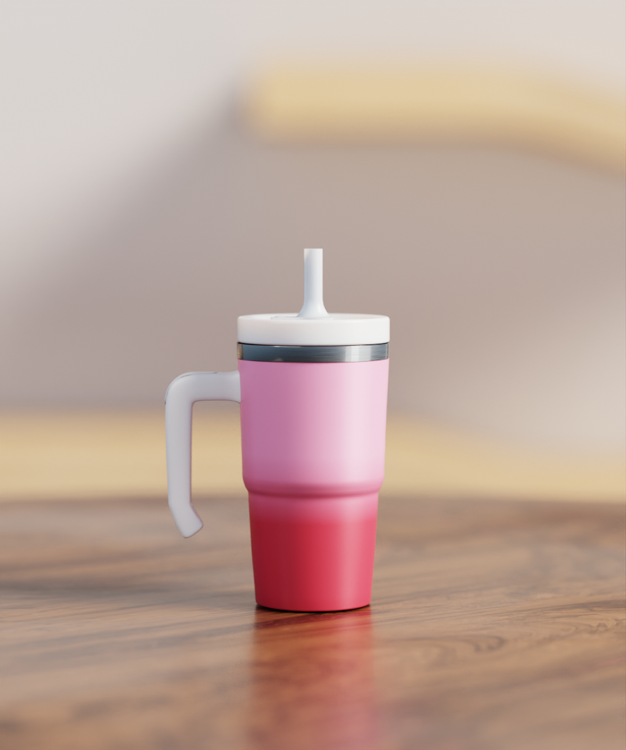 Pink Gradient Spill Proof Kids CREWCUP 20oz