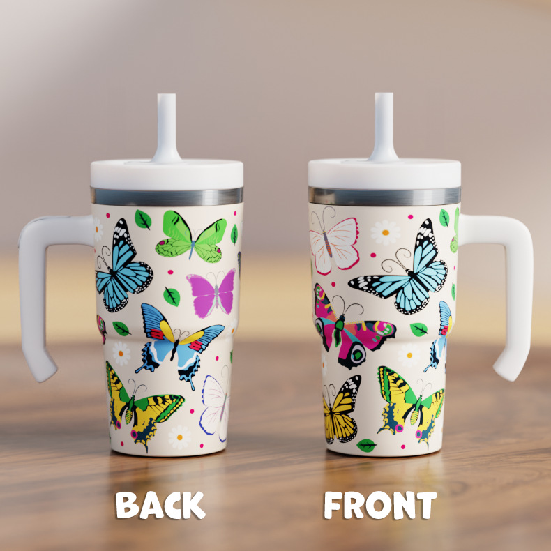 Butterfly Spill Proof Kids CREWCUP 20oz
