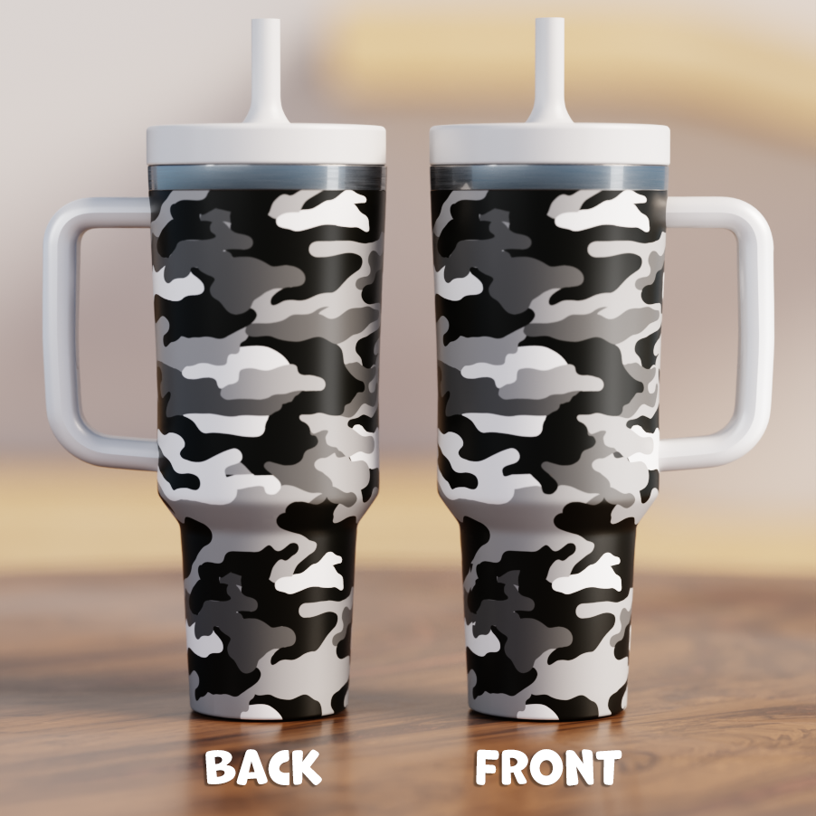 Snow Camo Spill Proof Adult CREWCUP 40oz
