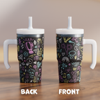 Chalkboard Doodles Spill Proof Kids CREWCUP 20oz