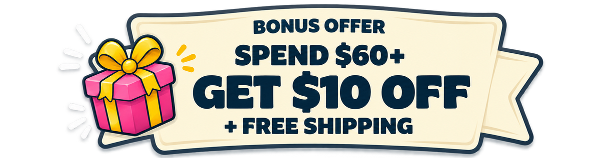 Bonus Offer: Spend $60+, Get $10 Off, plus Free Shipping