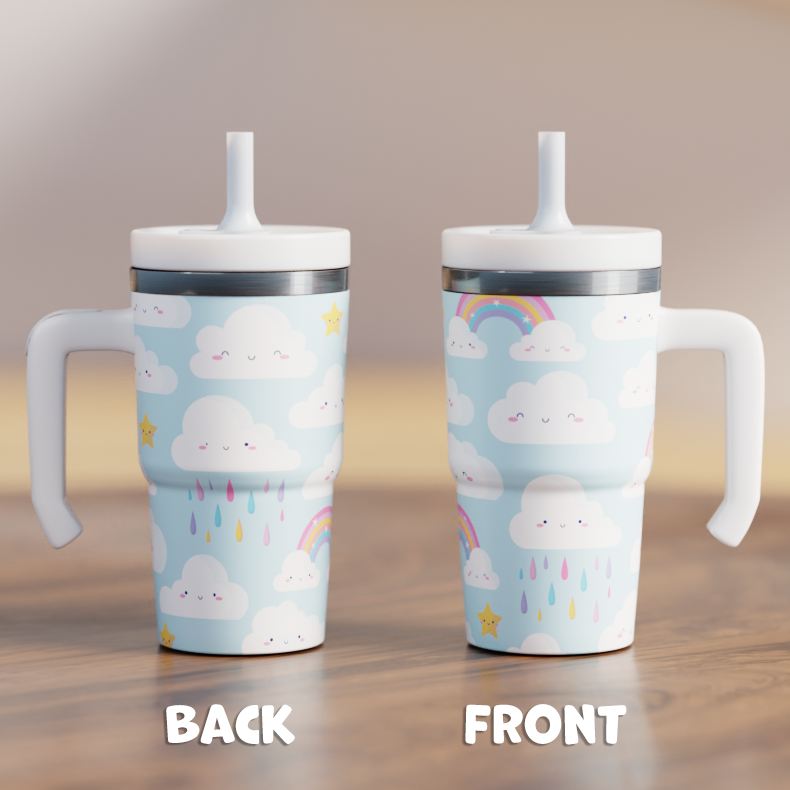 Cute Clouds Spill Proof Kids CREWCUP 20oz