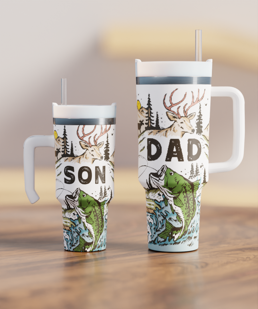 Son Outdoors Spill Proof 20oz CREWCUP (Deer and fishing)