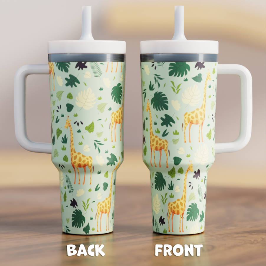 Giraffe Pattern Spill Proof Adult CREWCUP 40oz