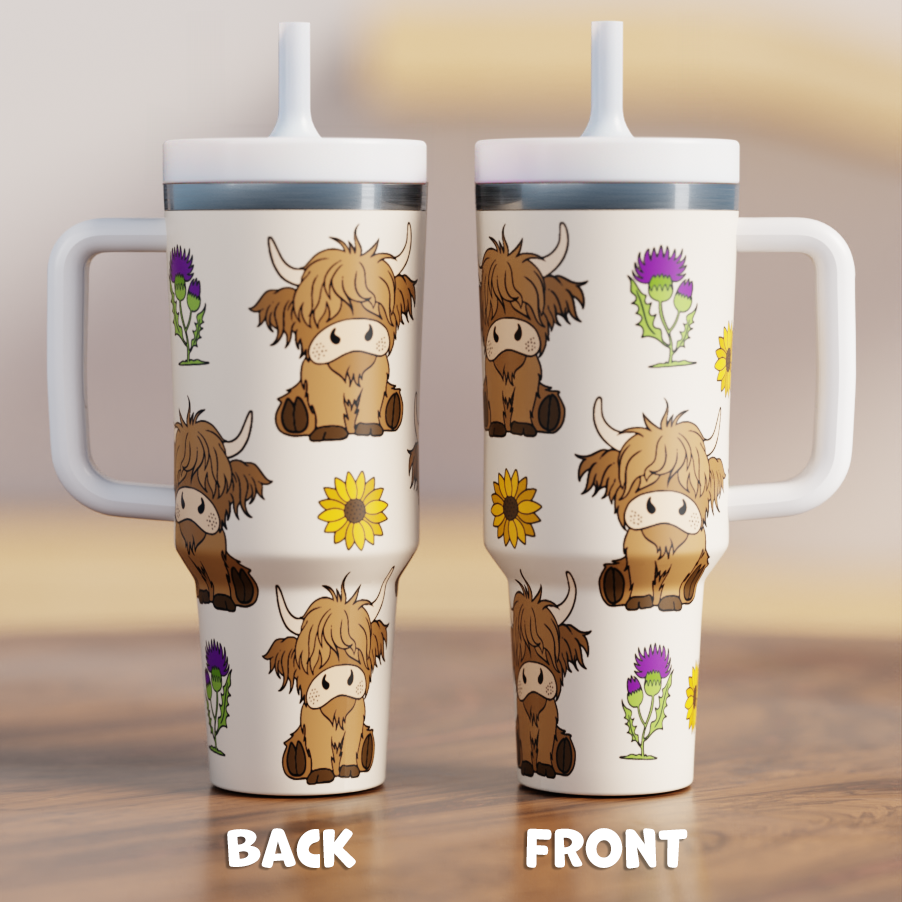 Highland Cow Spill Proof Adult CREWCUP 40oz
