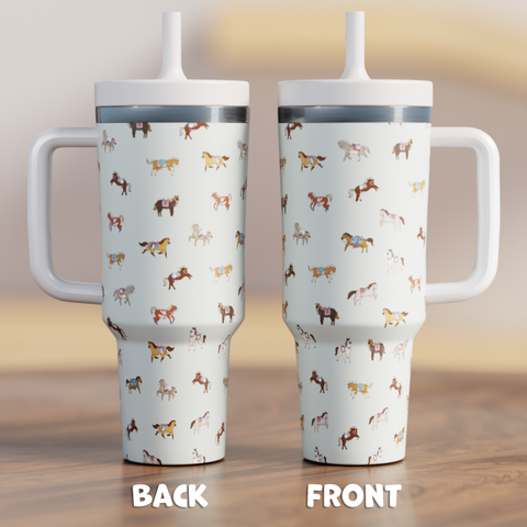 HORSES 2 Spill Proof Adult CREWCUP 40oz