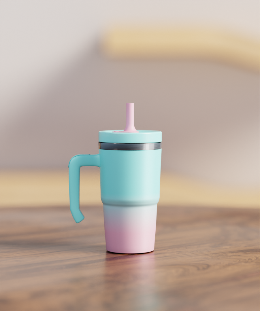 Aqua Pink Spill Proof Kids CREWCUP 20oz