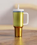 Metallic Gold Spill Proof Adult CREWCUP 40oz