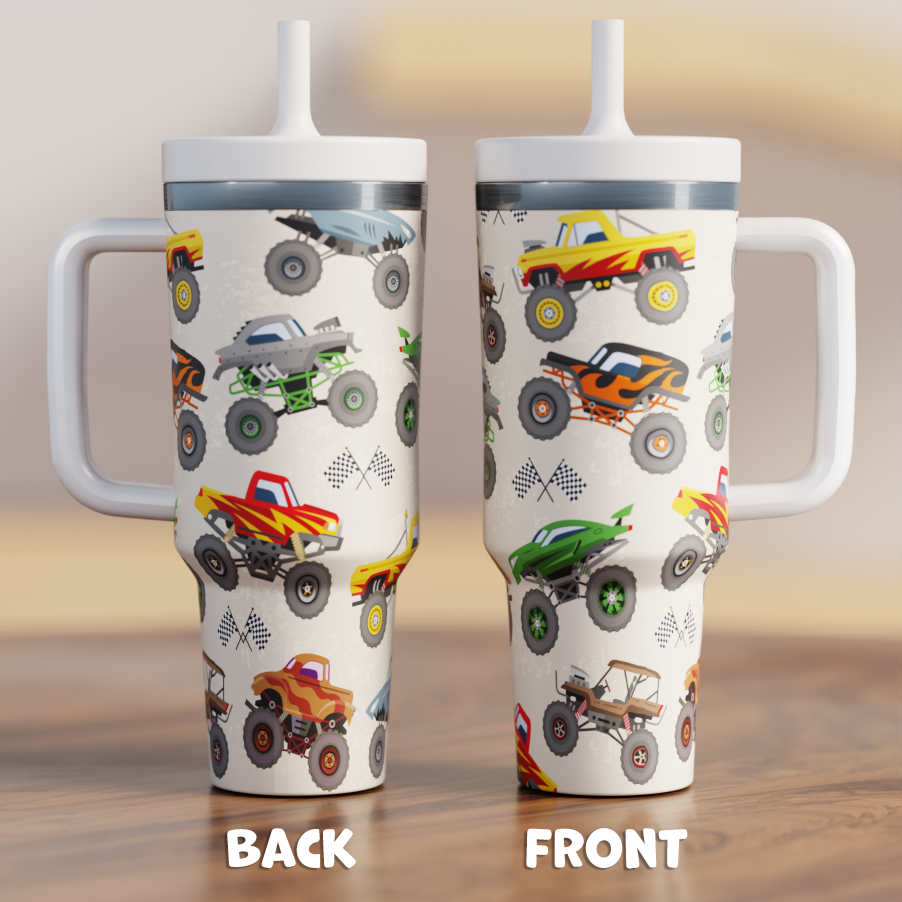 MONSTER TRUCKS 1 Spill Proof Adult CREWCUP 40oz