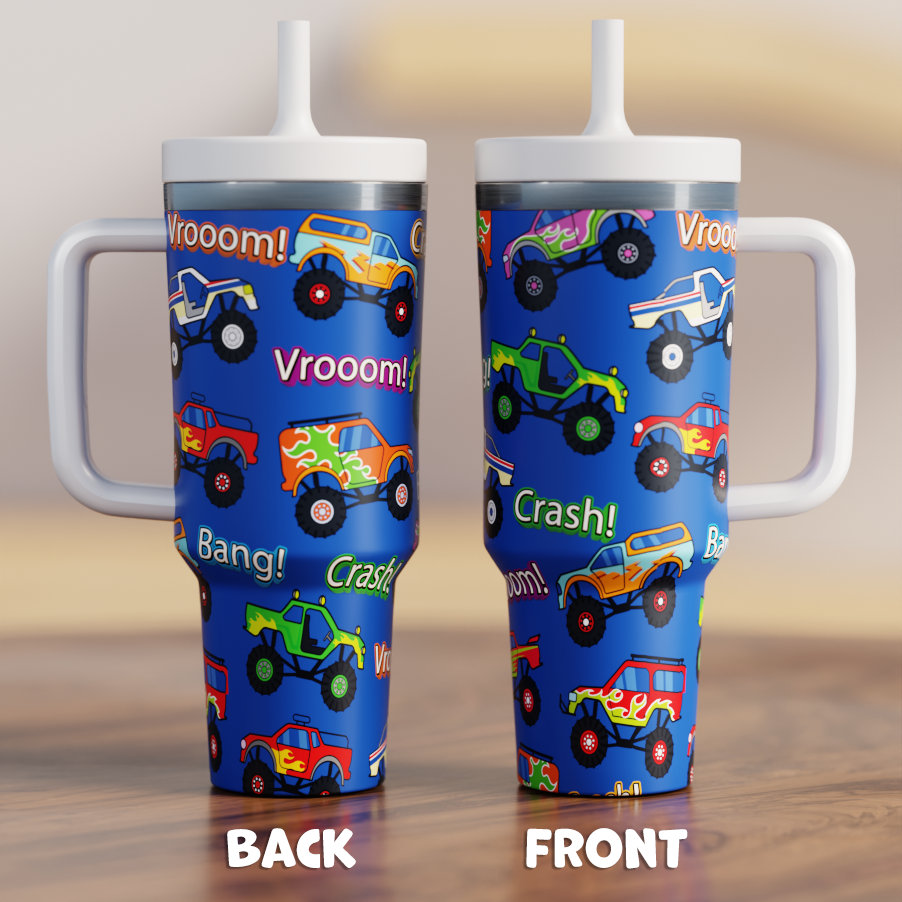 MONSTER TRUCKS 3 Spill Proof Adult CREWCUP 40oz