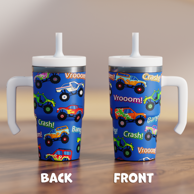 MONSTER TRUCKS 3 Spill Proof Kids CREWCUP 20oz