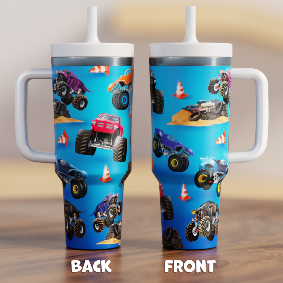 MONSTER TRUCKS 4 Spill Proof Adult CREWCUP 40oz