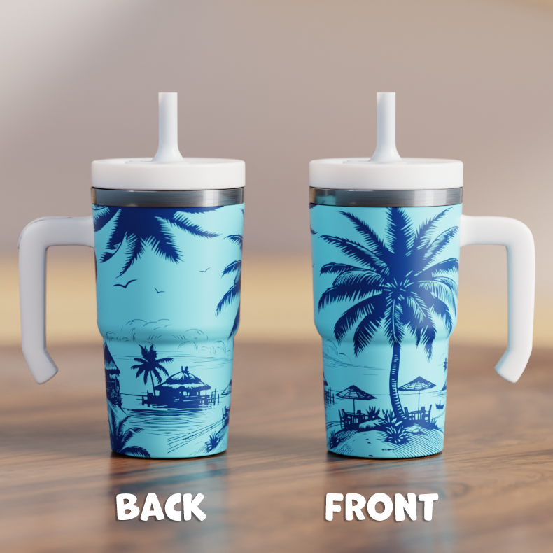 Palm Trees Spill Proof Kids CREWCUP 20oz