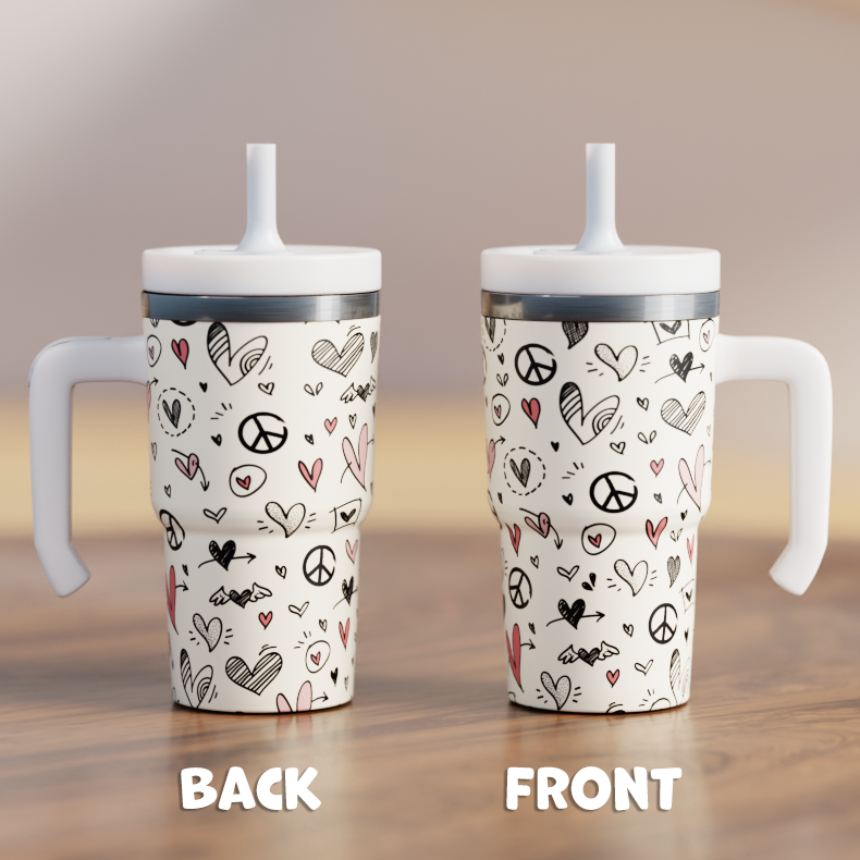 Peace & Love Spill Proof Kids CREWCUP 20oz