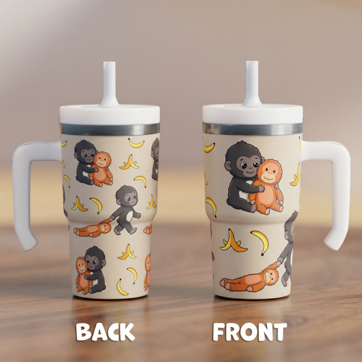 "Punch The Monkey" Spill Proof Kids CREWCUP 20oz