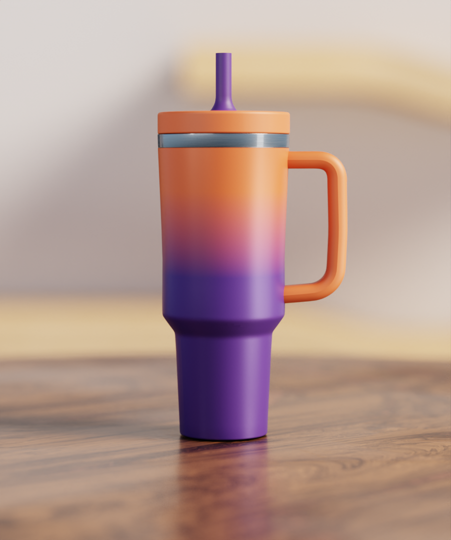 Orange Purple Gradient Spill Proof Adult CREWCUP 40oz