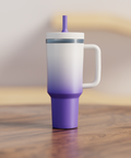 White Purple Gradient Spill Proof Adult CREWCUP 40oz