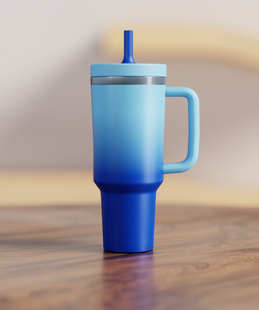 Royal Blue Gradient Spill Proof Adult CREWCUP 40oz