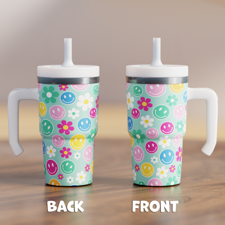 Happy Face Spill Proof Kids CREWCUP 20oz