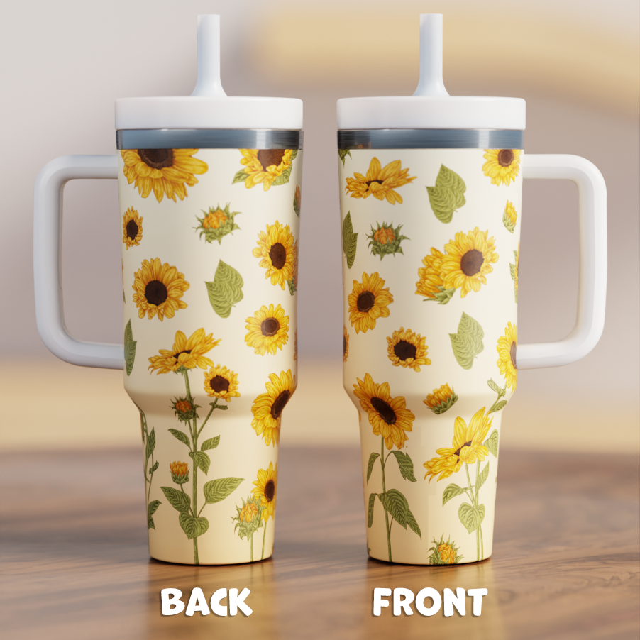 Sunflowers Spill Proof Adult CREWCUP 40oz