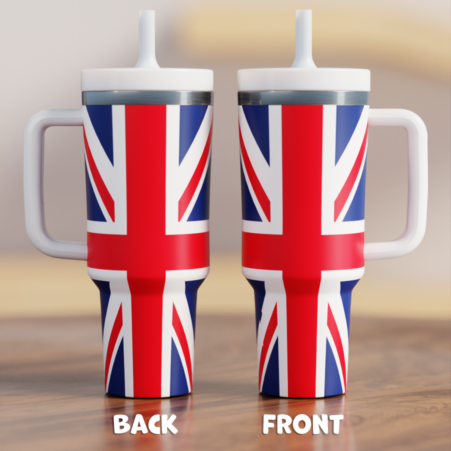 United Kingdom Flag Spill Proof CREWCUP 40oz