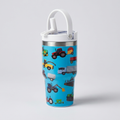 Bucket Handle 20oz Crewcup | Spill-Proof Flip Straw