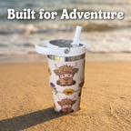 Bucket Handle 20oz Crewcup | Spill-Proof Flip Straw