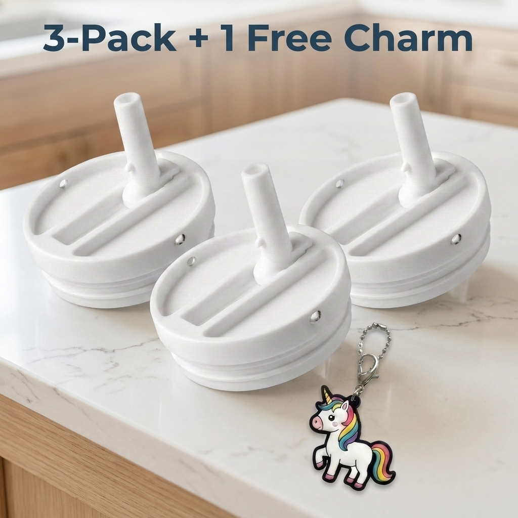 Spill Proof 20oz Charm Lid (3-PACK) + 1 FREE Charm