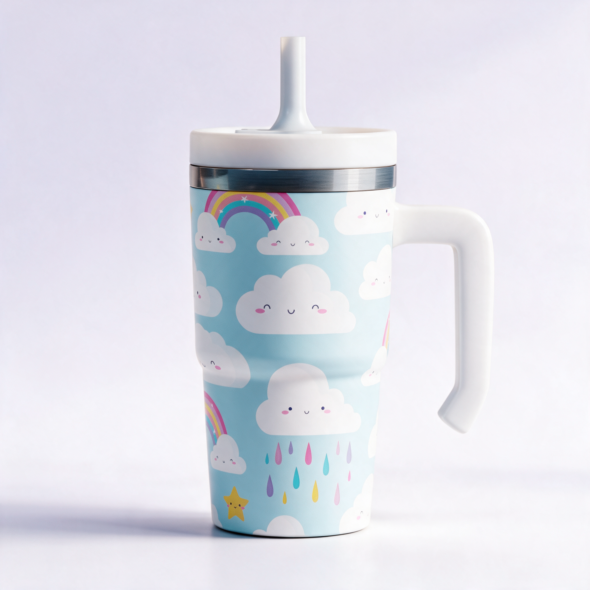 Cute Clouds Spill Proof Kids CREWCUP 20oz