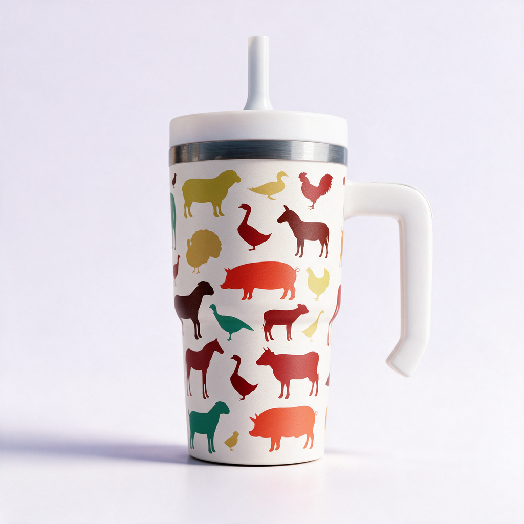 Farm Animals Spill Proof Kids CREWCUP 20oz