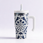 Folk Art Blue Spill Proof Kids CREWCUP 20oz