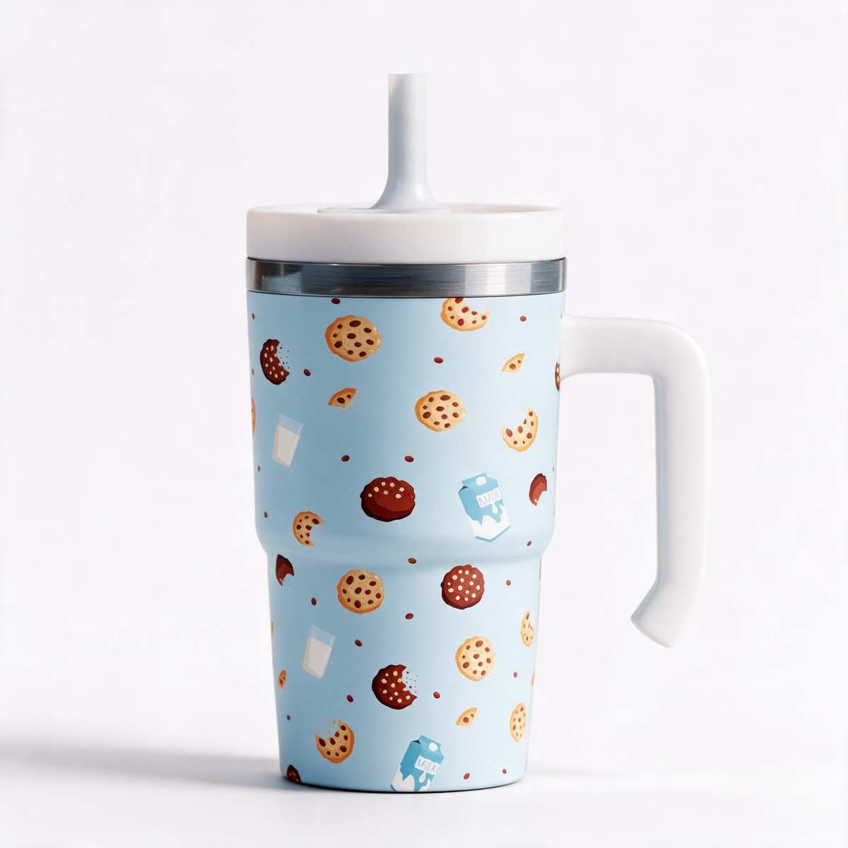 Milk & Cookies Blue Spill Proof Kids CREWCUP 20oz