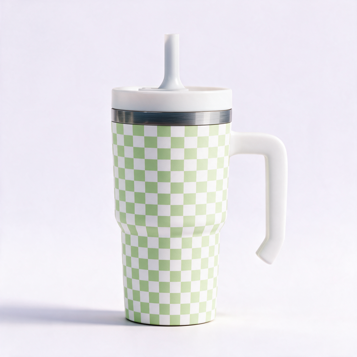 Checkered Green Spill Proof Kids CREWCUP 20oz
