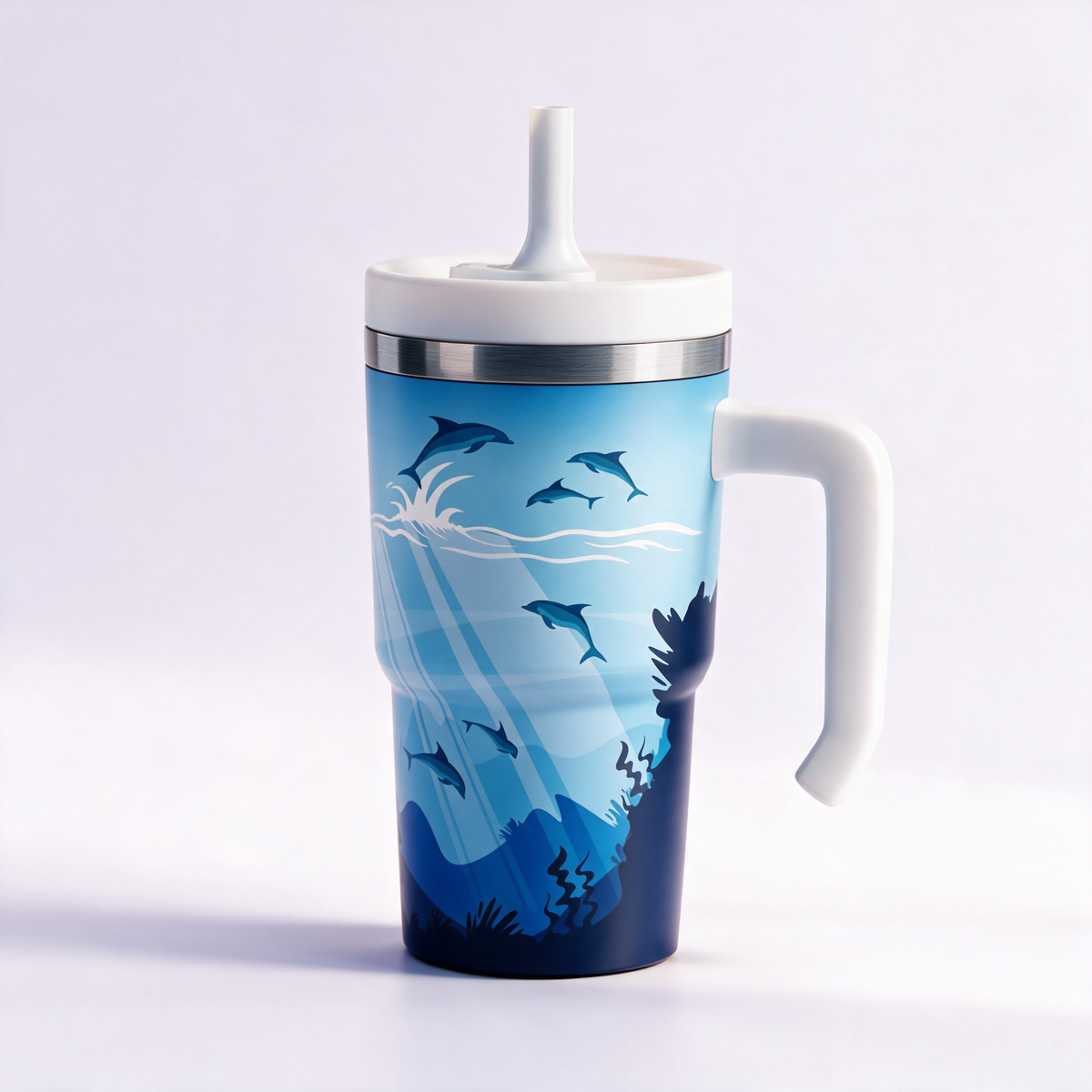 Dolphins Spill Proof Kids CREWCUP 20oz