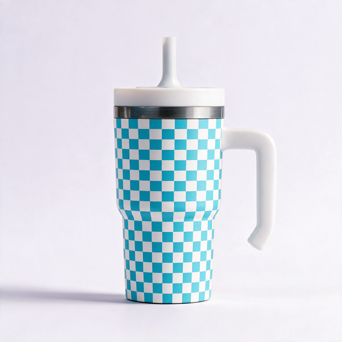 Checkered Blue Spill Proof Kids CREWCUP 20oz