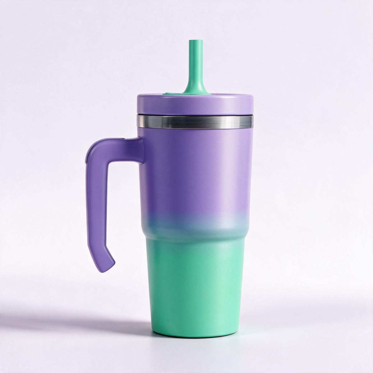 Purple Green Gradient Spill Proof Kids CREWCUP 20oz