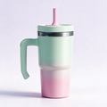 Green Pink Gradient Spill Proof Kids CREWCUP 20oz