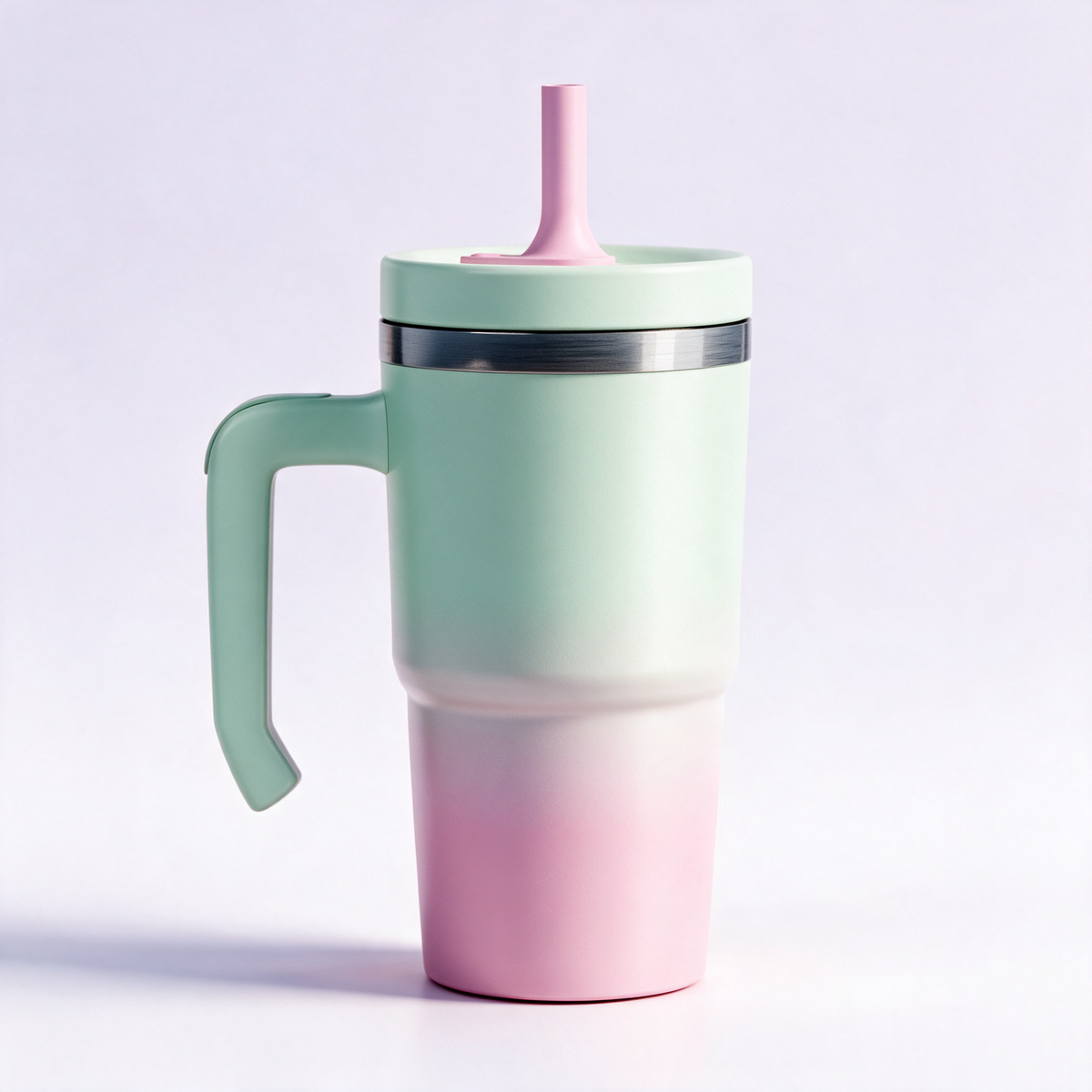Green Pink Gradient Spill Proof Kids CREWCUP 20oz