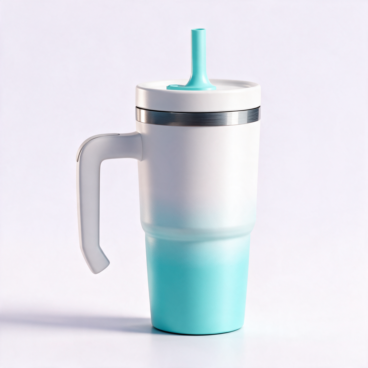 White Blue Gradient Spill Proof Kids CREWCUP 20oz