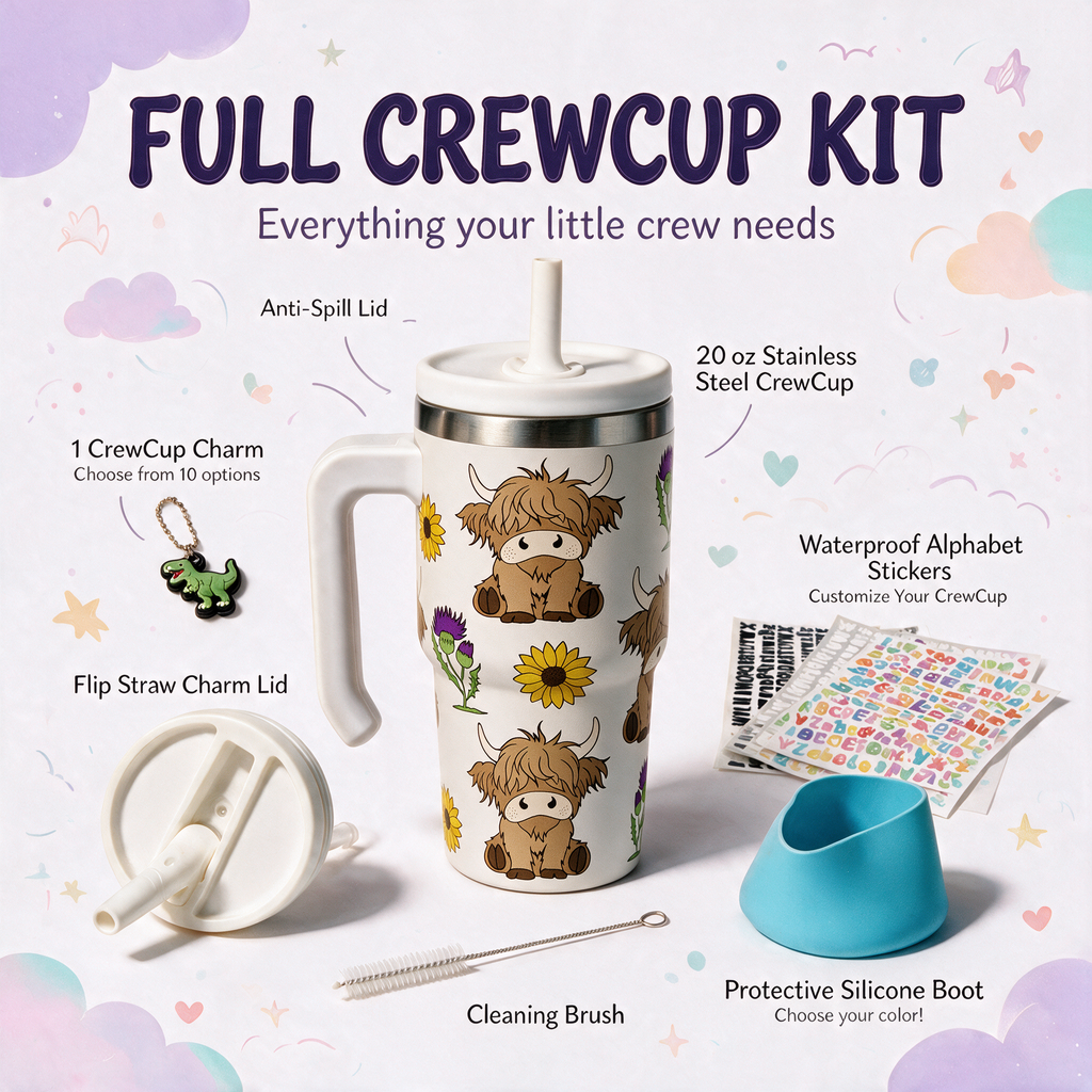 Highland Cow Spill Proof Kids CREWCUP 20oz
