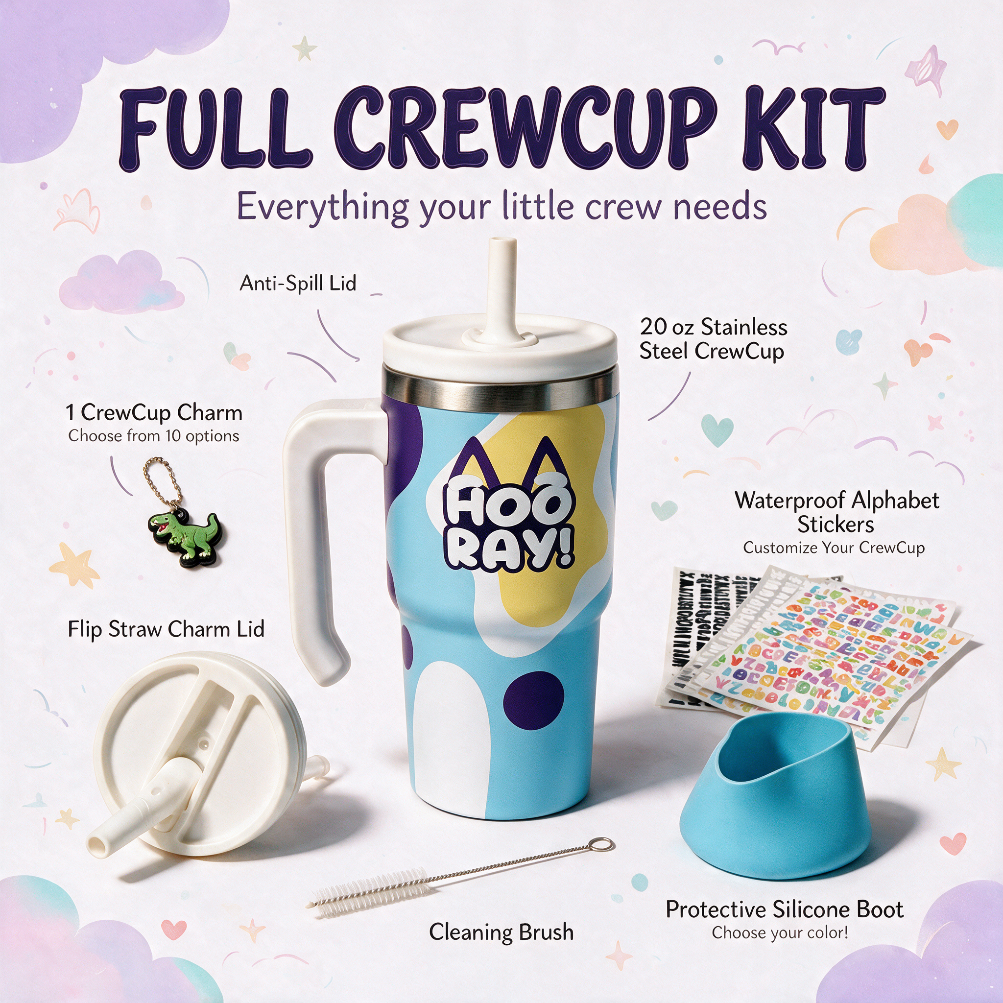 Hooray Spill Proof Kids CREWCUP 20oz