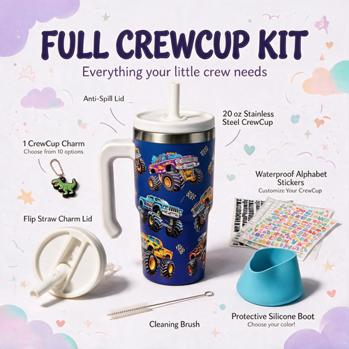 Monster Truck Spill Proof Kids CREWCUP 20oz