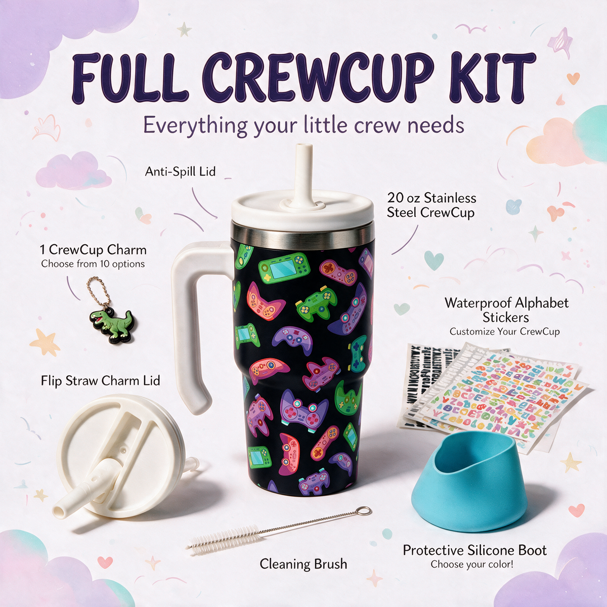 Gamer Spill Proof Kids CREWCUP 20oz