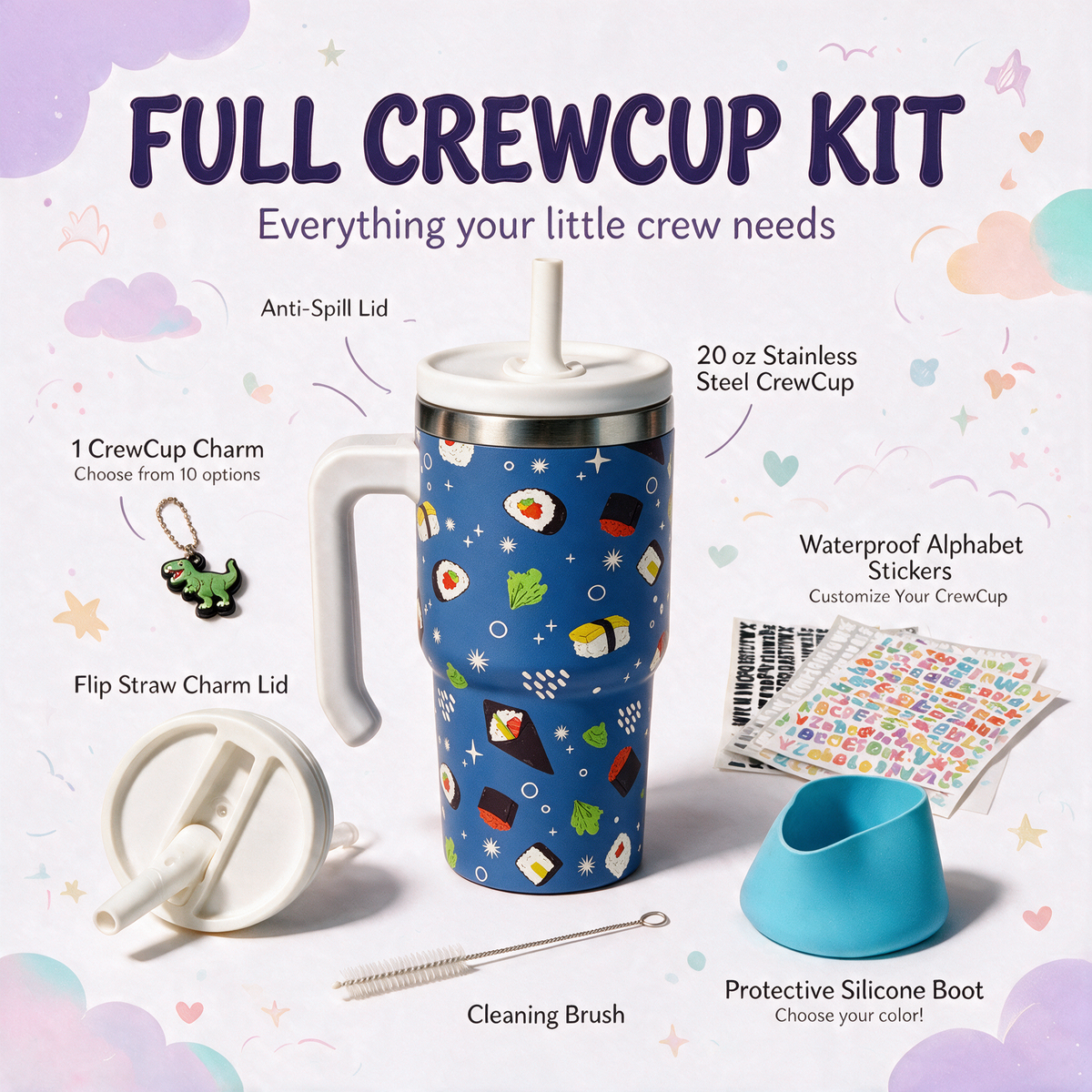 Sushi Spill Proof Kids CREWCUP 20oz