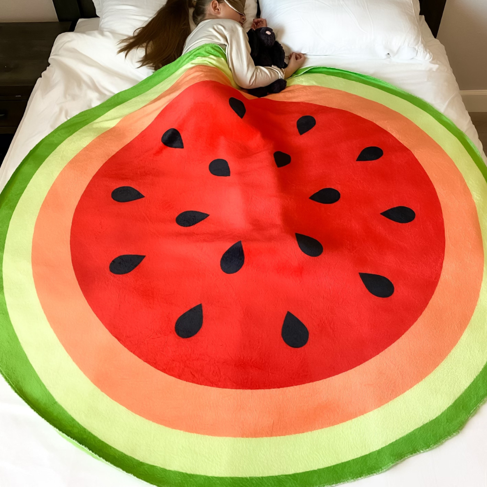 Double-Sided Watermelon / Kiwi Blanket